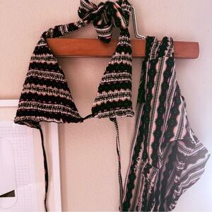 Tori Praver Black and Pink Bikini Swimwear size S bottom XS top